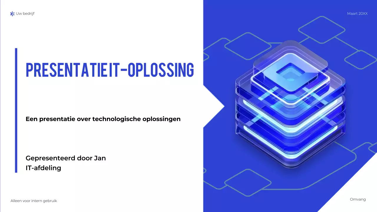 presentatie van blauwe geometrische technologie
