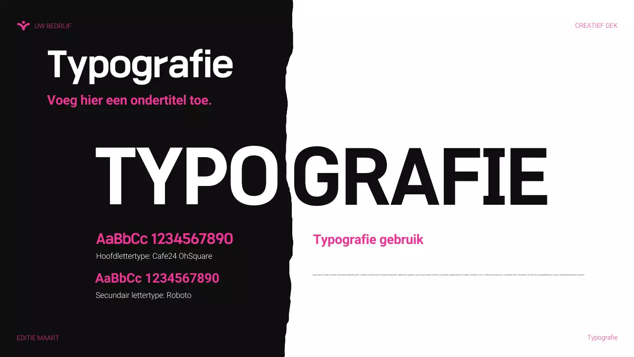 roze moderne agentschapspresentatie