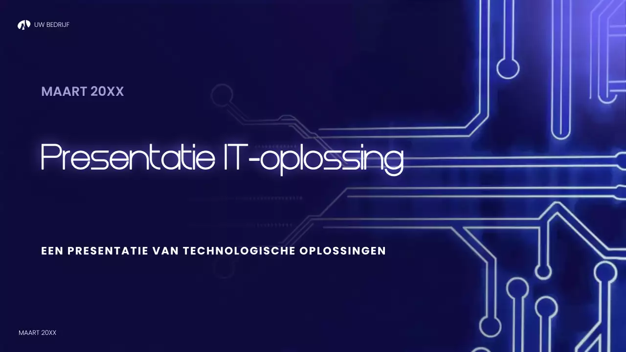 blauwe moderne technologie presentatie