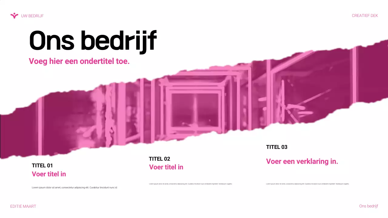 roze moderne agentschapspresentatie