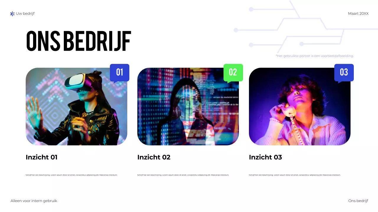 presentatie van blauwe geometrische technologie