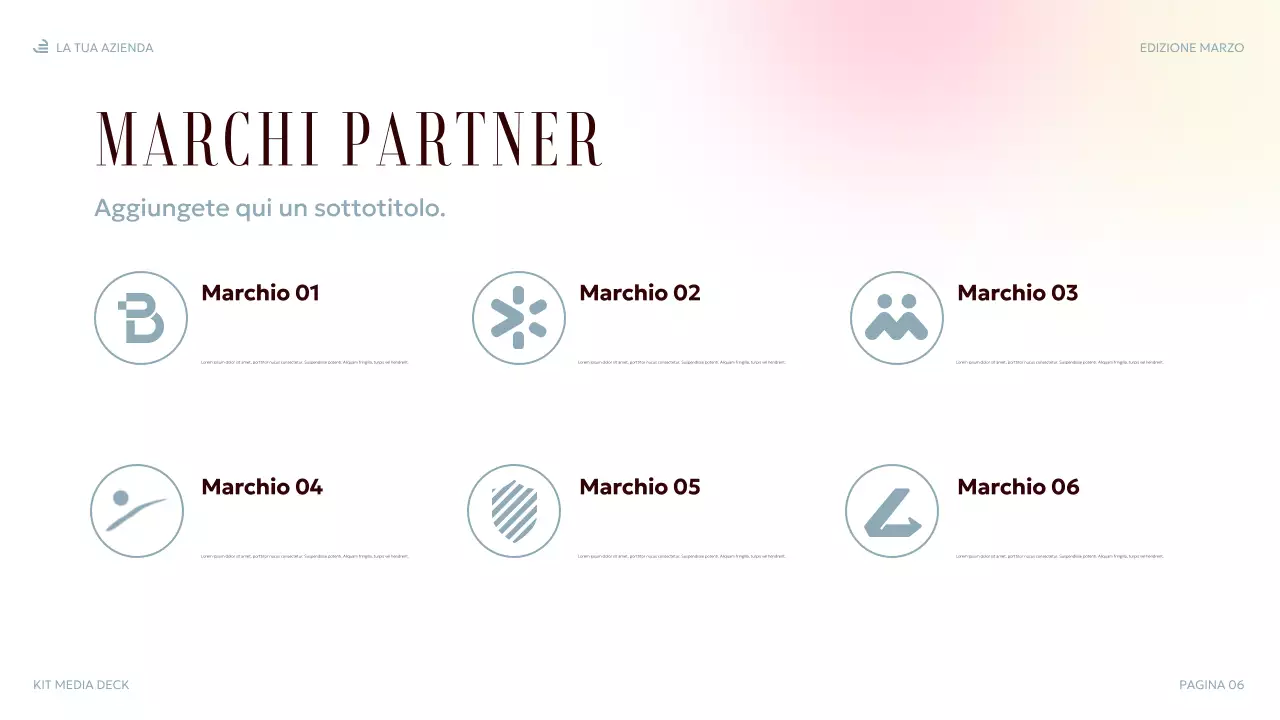 presentazione multimediale elegante pastello