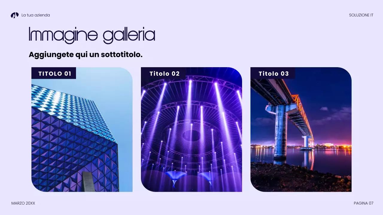 presentazione della tecnologia moderna blu