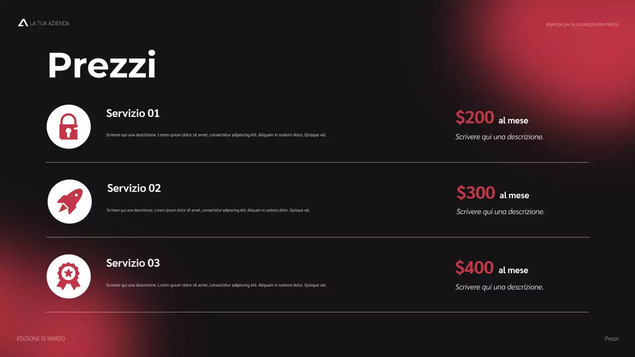 promozione moderna della sicurezza informatica rossa