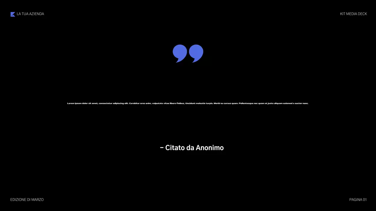 presentazione multimediale geometrica blu