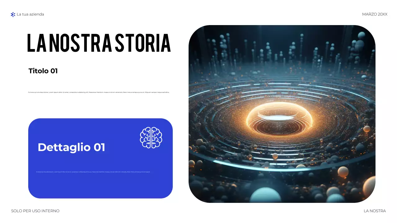 presentazione della tecnologia geometrica blu