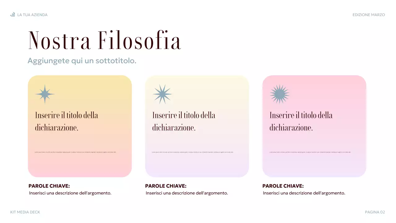 presentazione multimediale elegante pastello