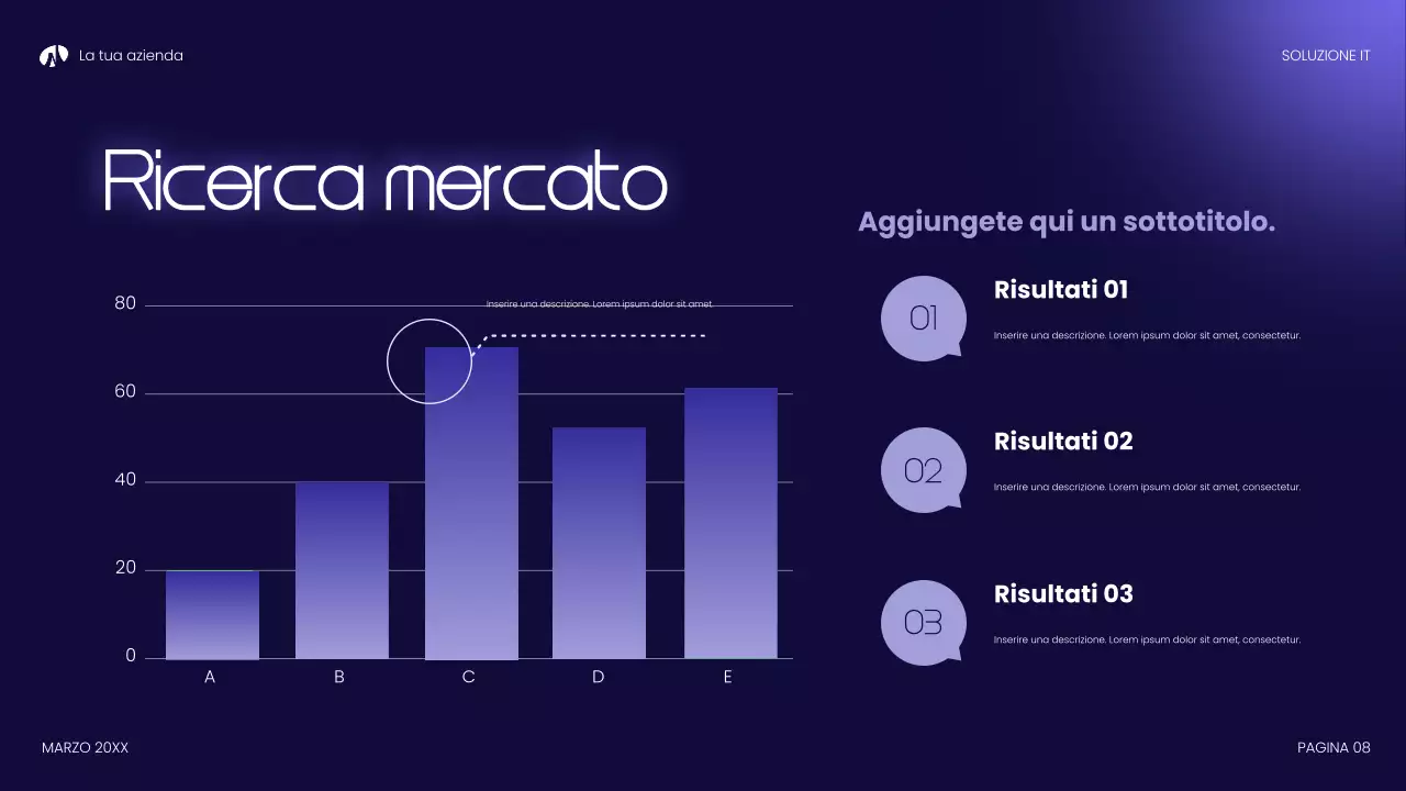 presentazione della tecnologia moderna blu