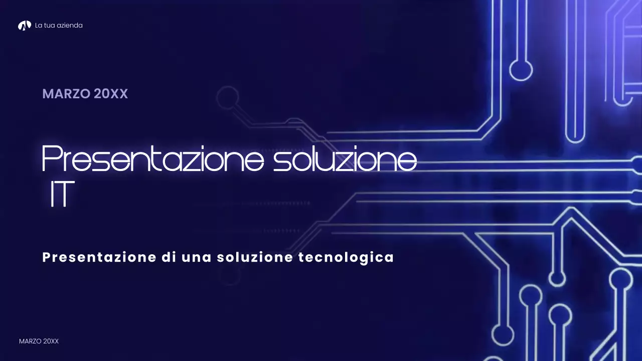 presentazione della tecnologia moderna blu