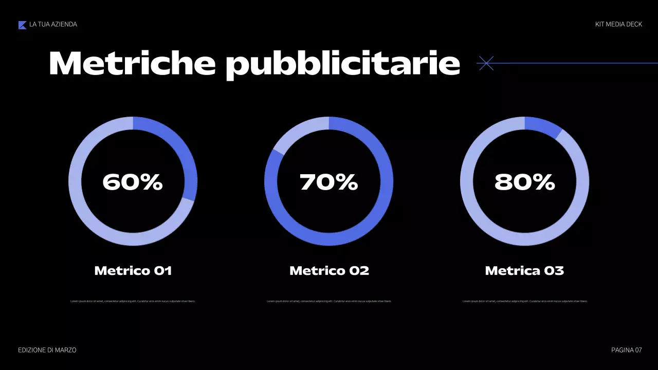 presentazione multimediale geometrica blu