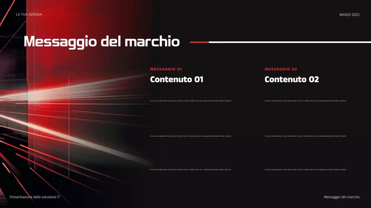 presentazione IT moderna rossa