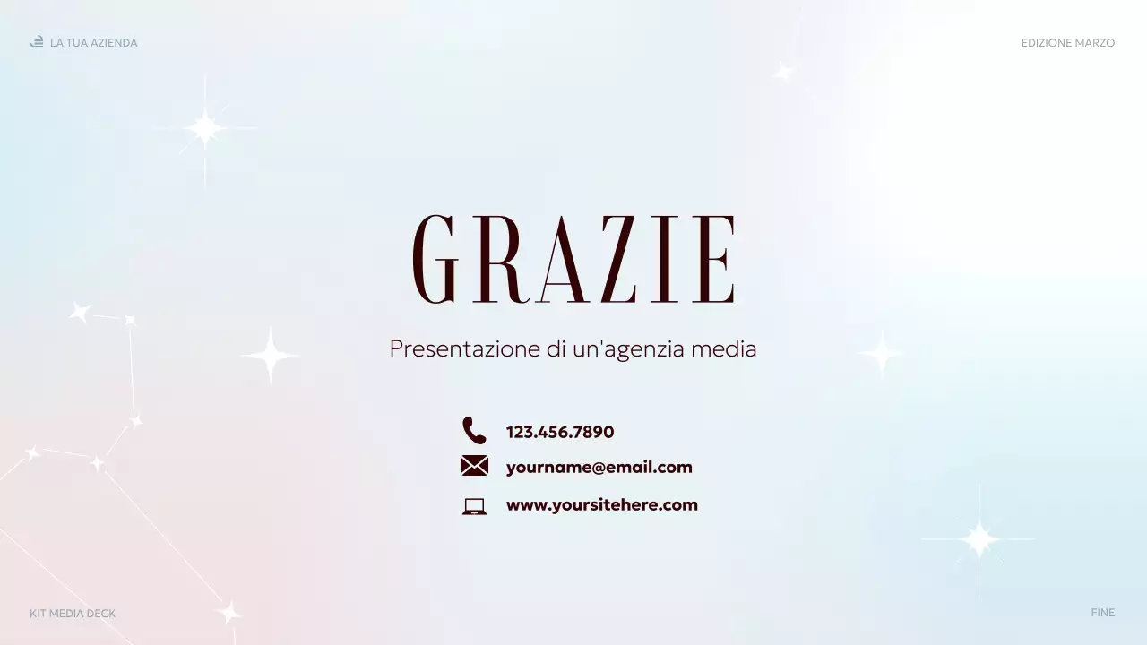 presentazione multimediale elegante pastello