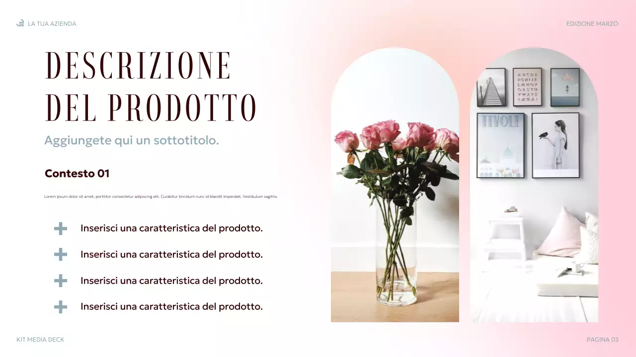 presentazione multimediale elegante pastello