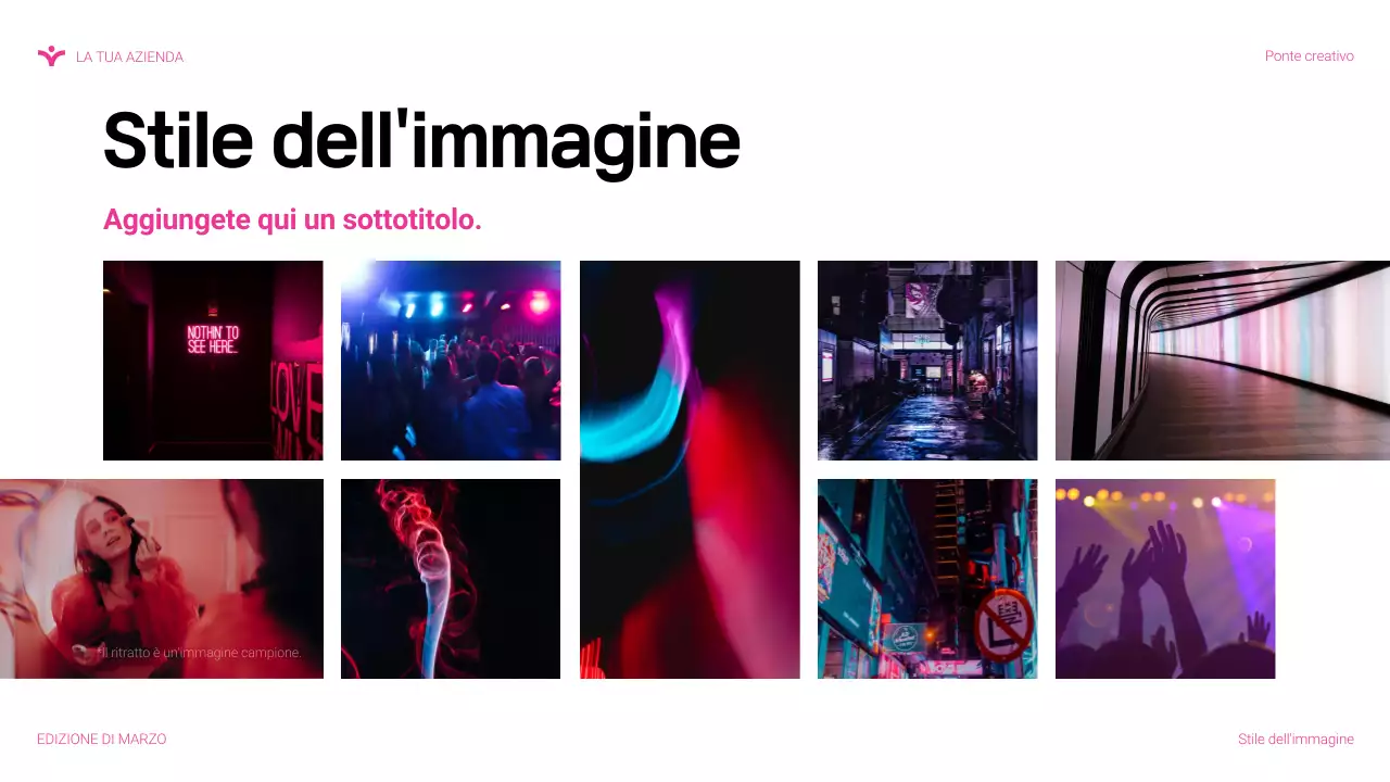 presentazione agenzia moderna rosa