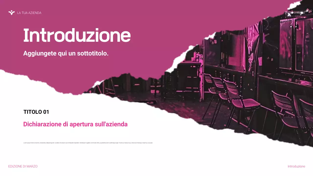 presentazione agenzia moderna rosa