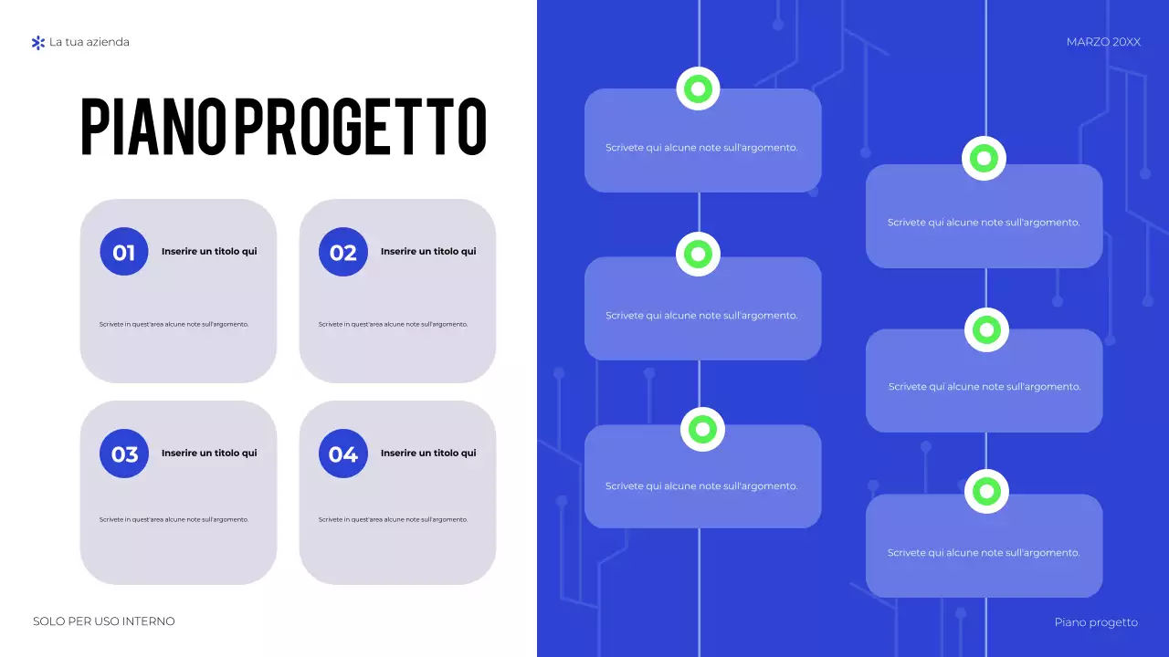 presentazione della tecnologia geometrica blu