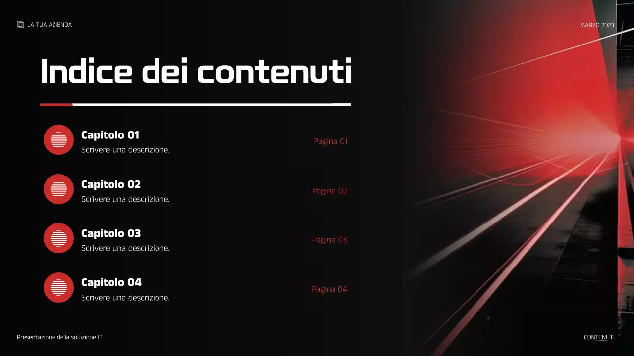 presentazione IT moderna rossa