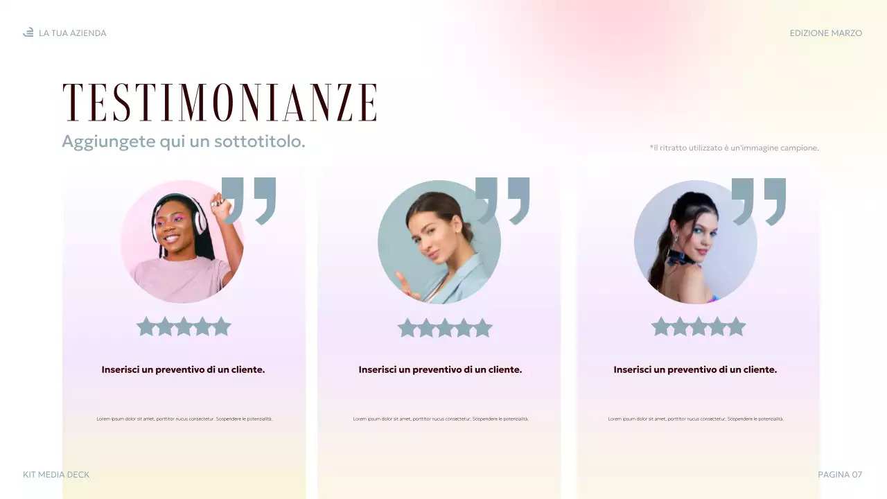 presentazione multimediale elegante pastello