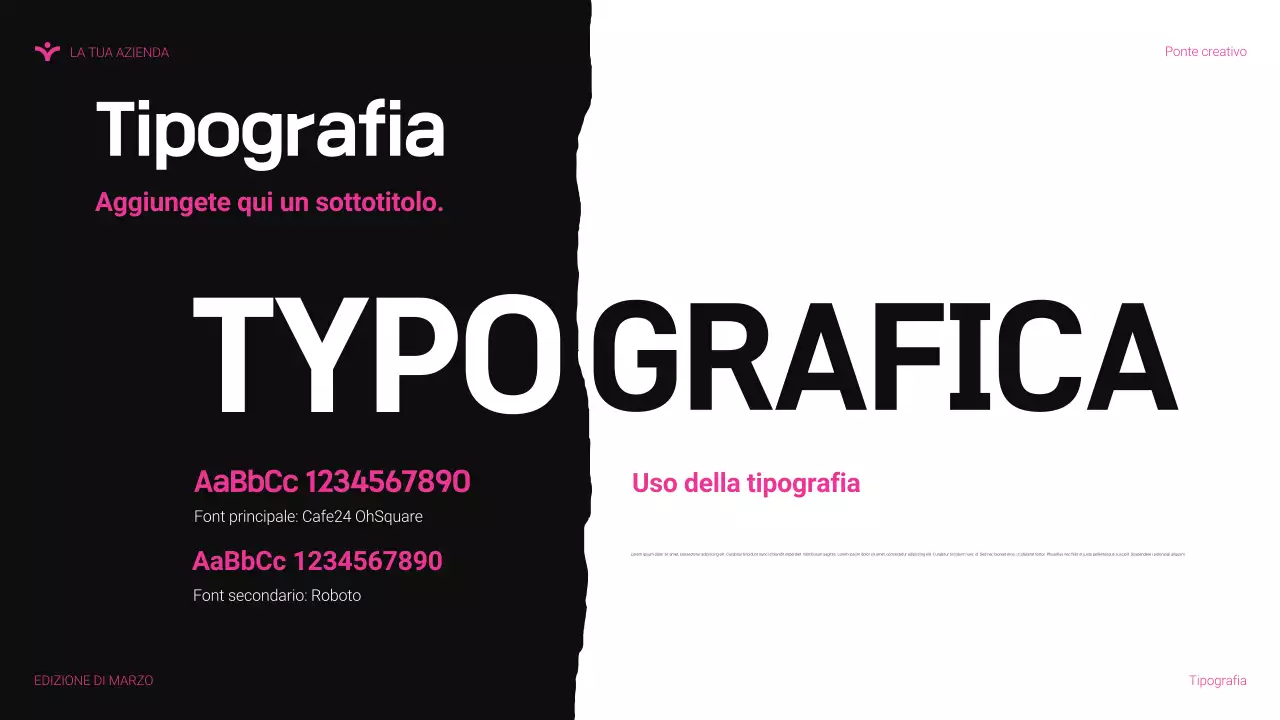 presentazione agenzia moderna rosa