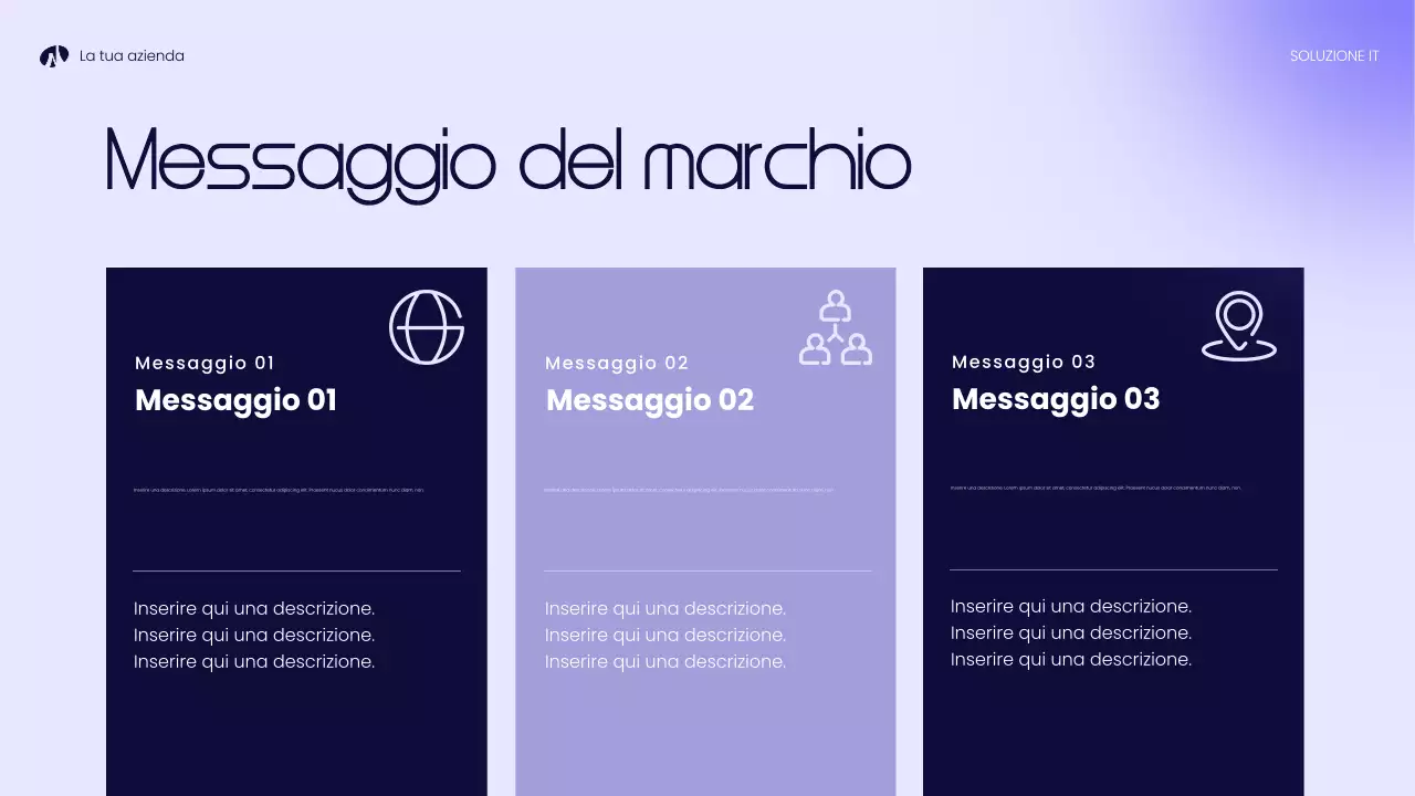 presentazione della tecnologia moderna blu