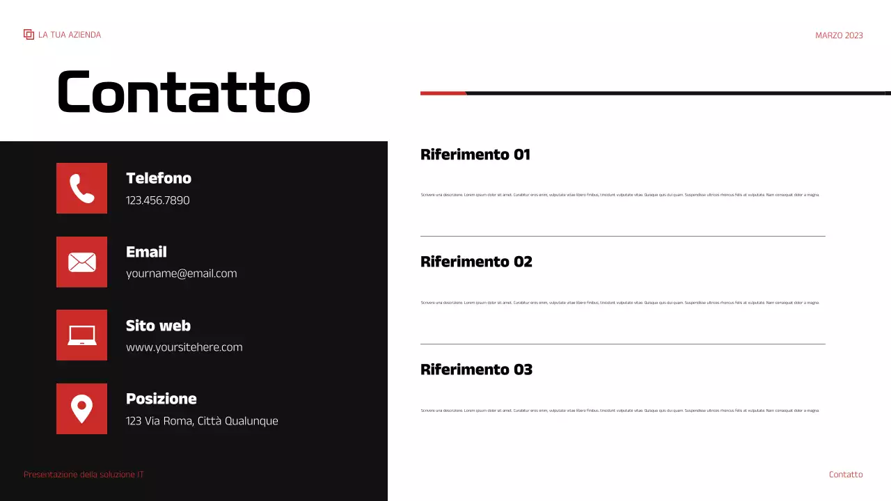 presentazione IT moderna rossa