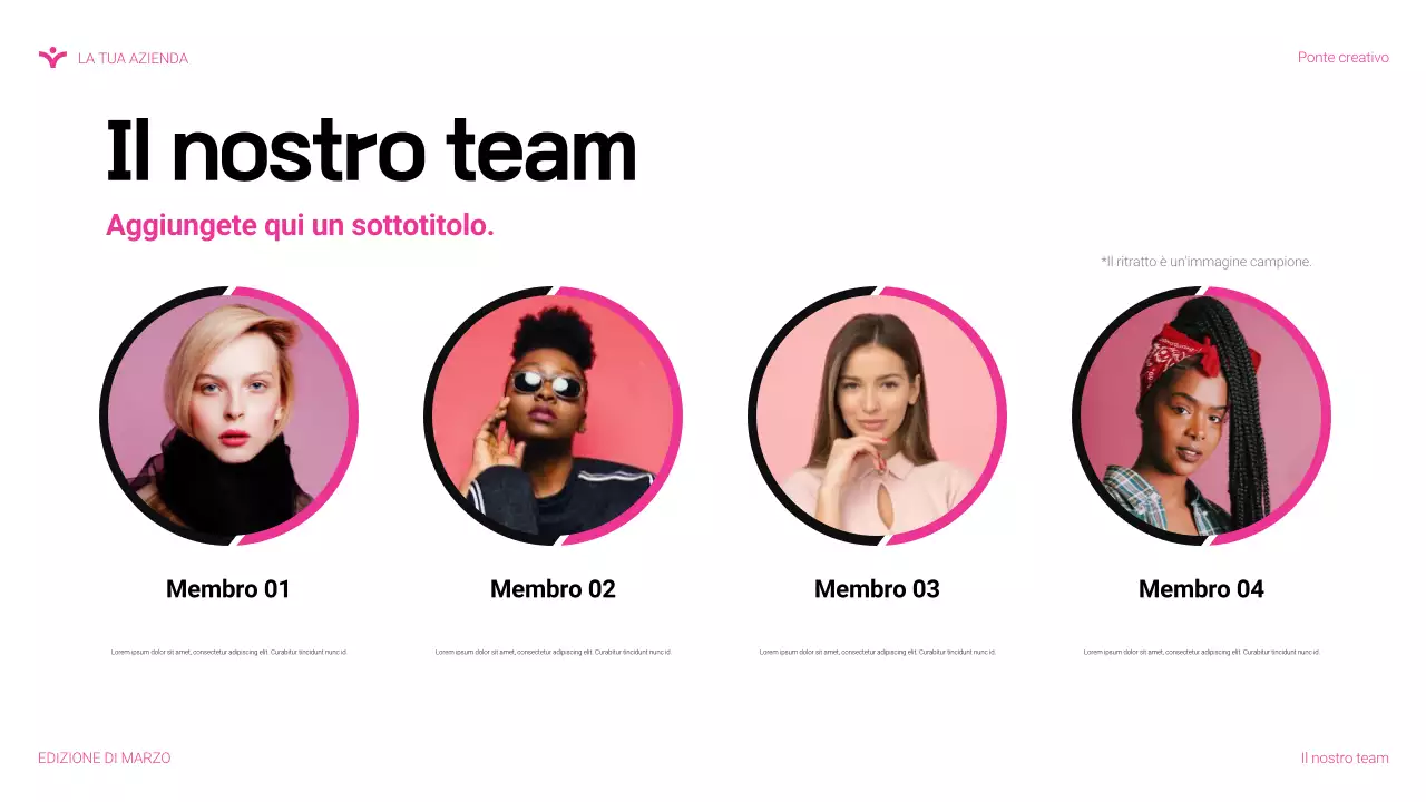 presentazione agenzia moderna rosa