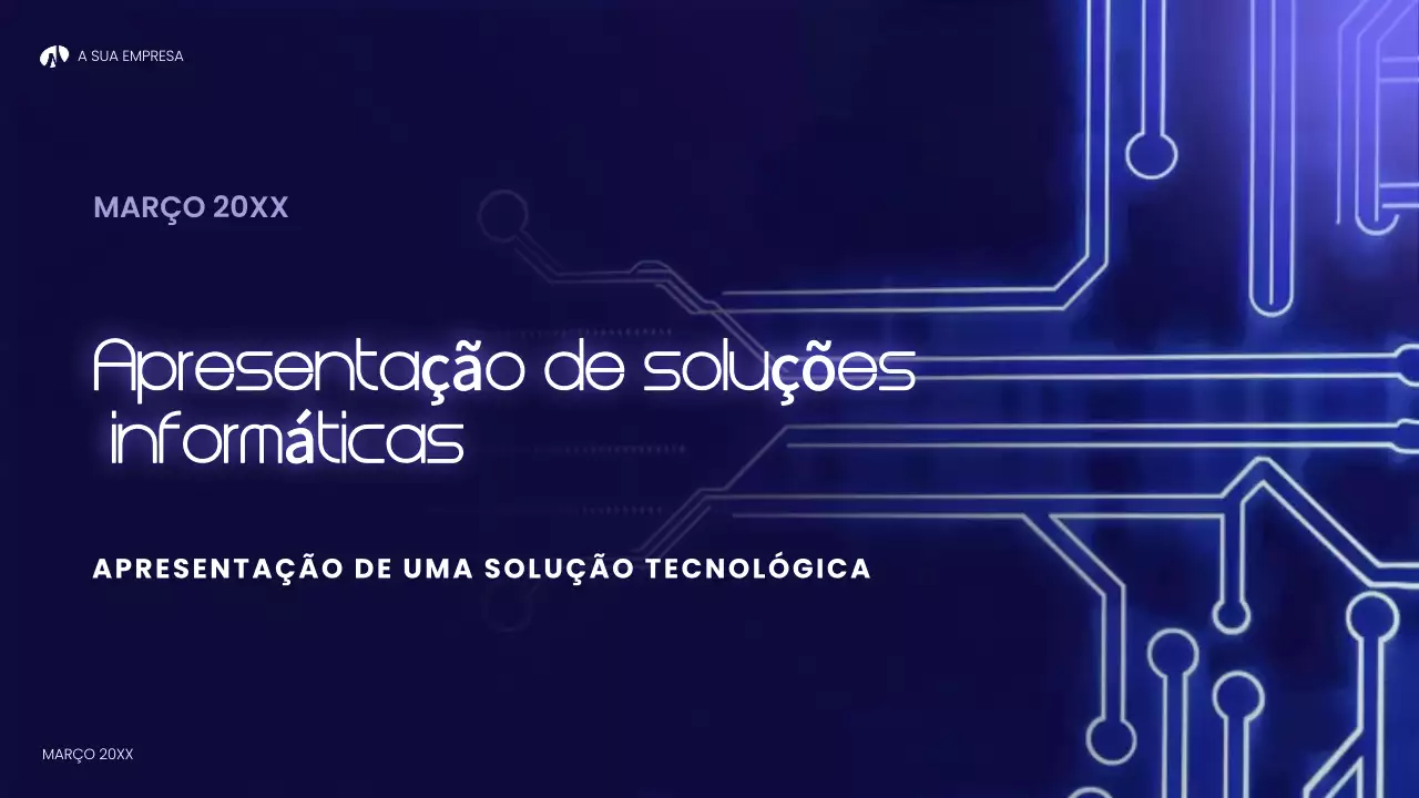 apresentação de tecnologia moderna azul
