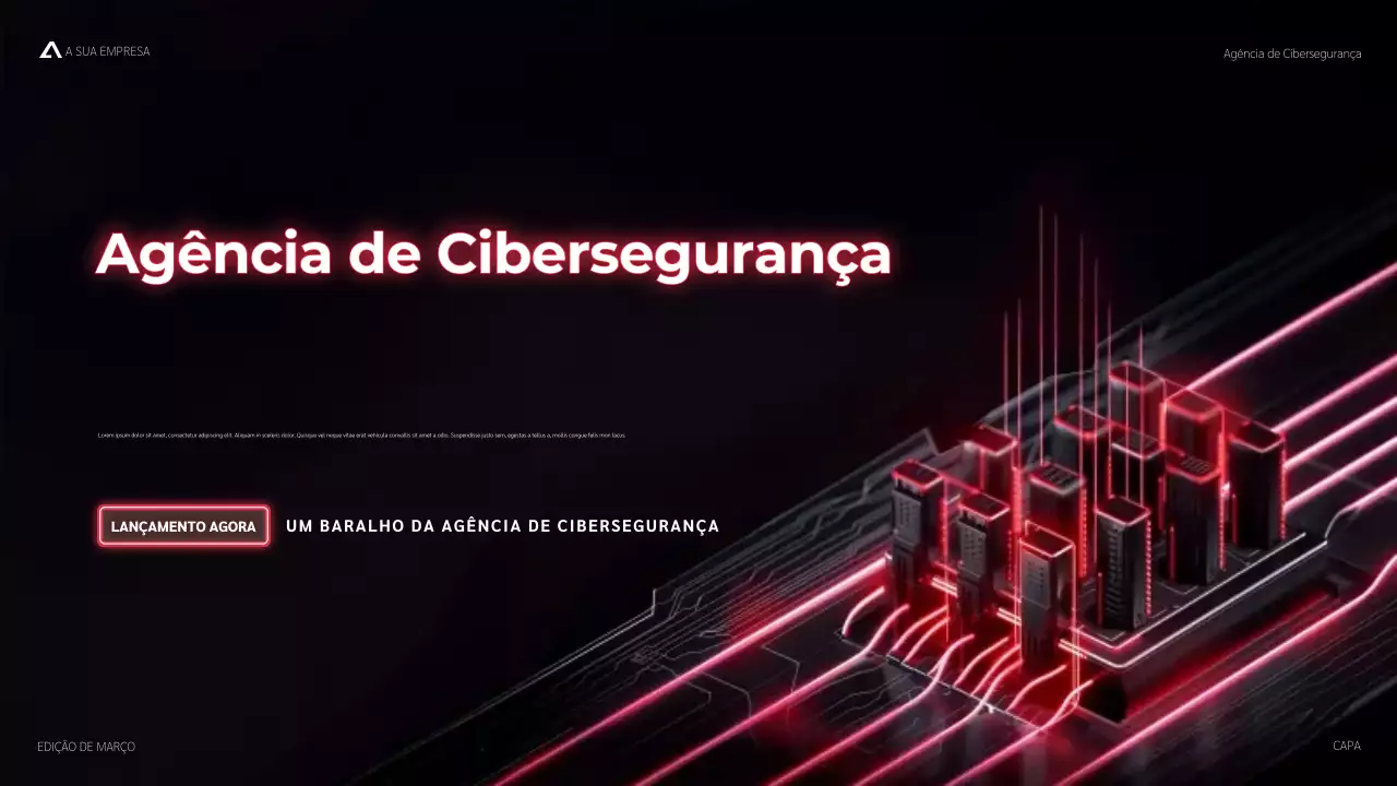 promoção de segurança cibernética moderna vermelha