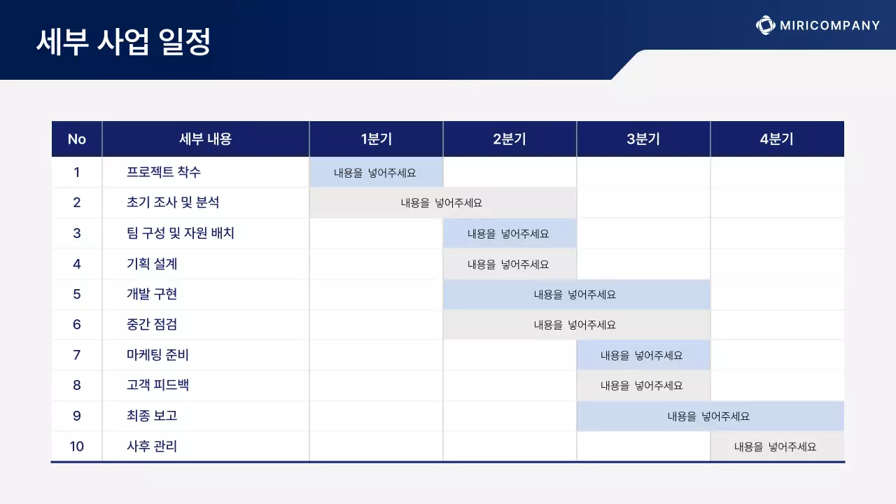 파랑 모던 사업 제안서 기획