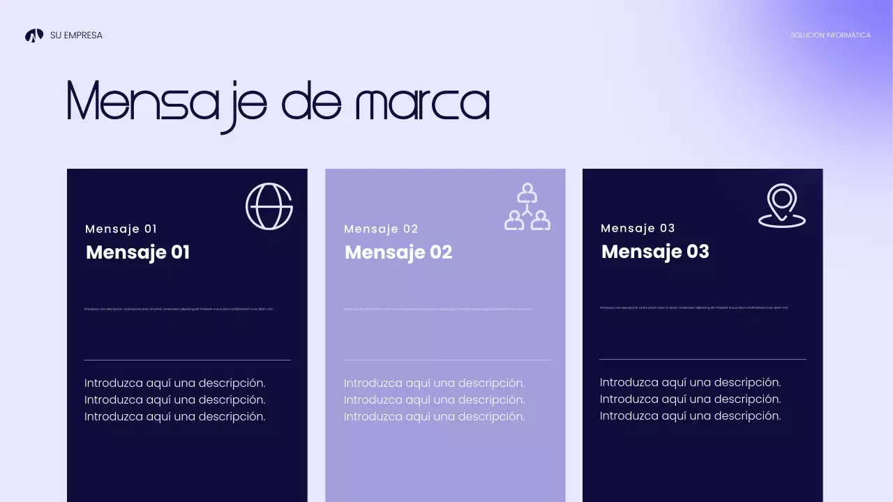 Presentación de tecnología moderna azul