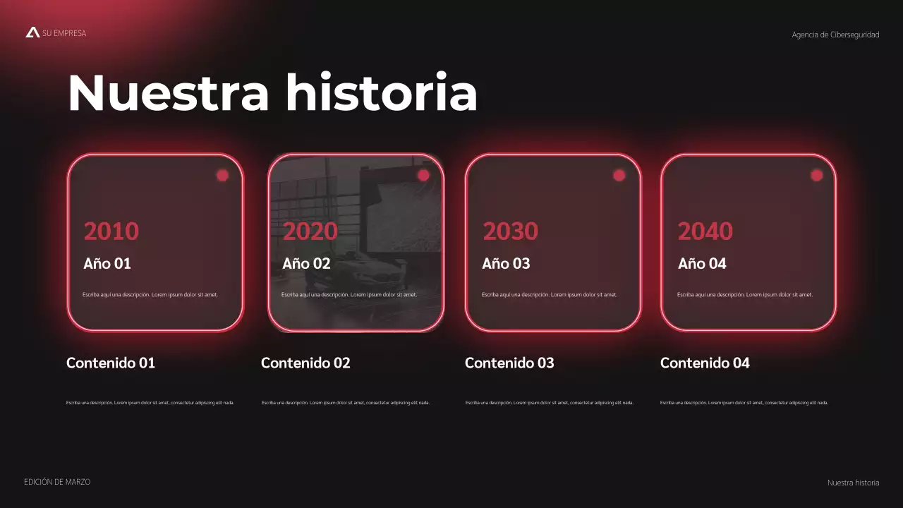 Promoción de ciberseguridad moderna en rojo