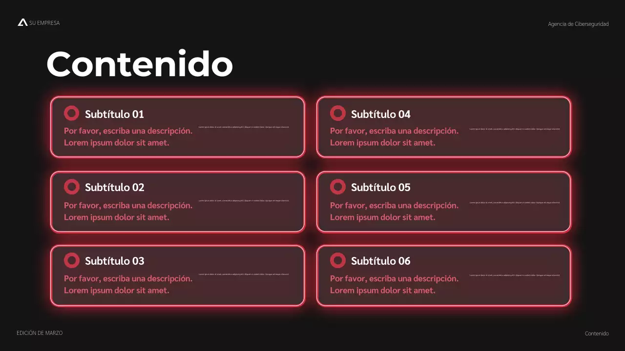 Promoción de ciberseguridad moderna en rojo