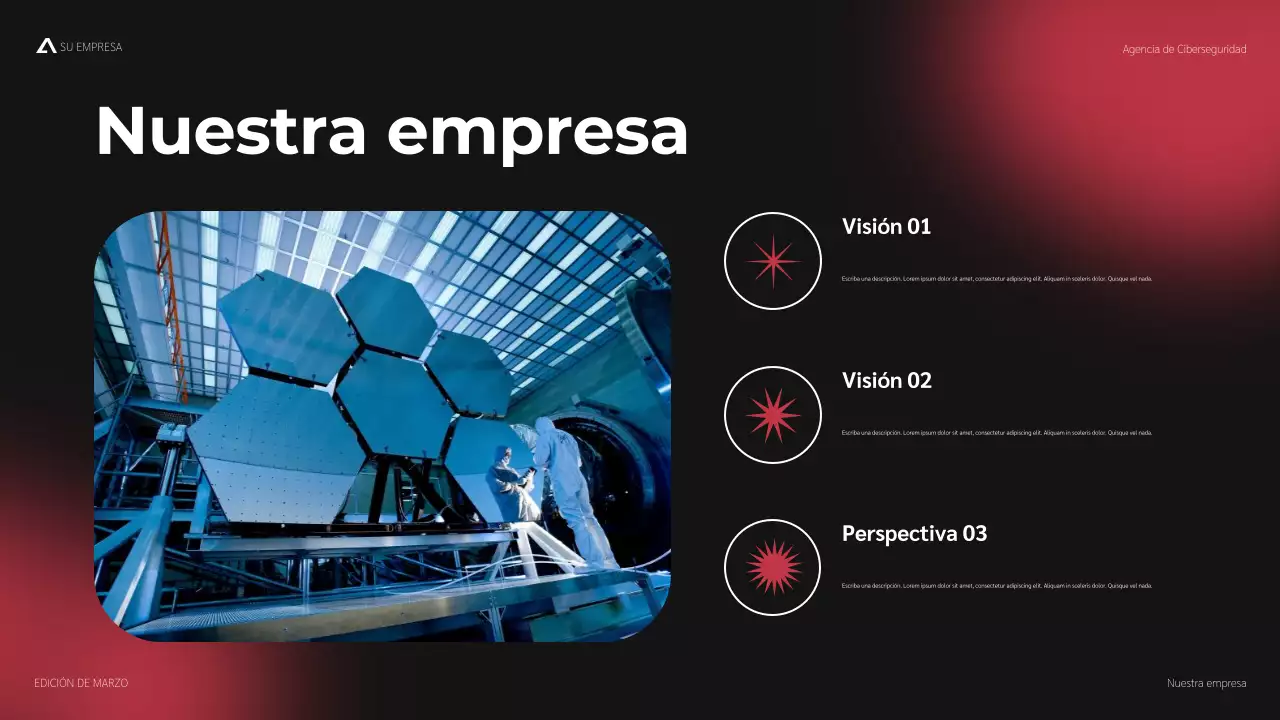 Promoción de ciberseguridad moderna en rojo