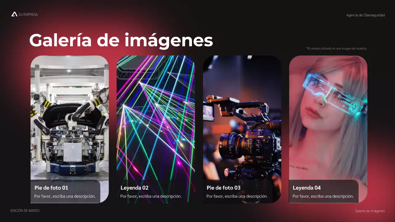 Promoción de ciberseguridad moderna en rojo