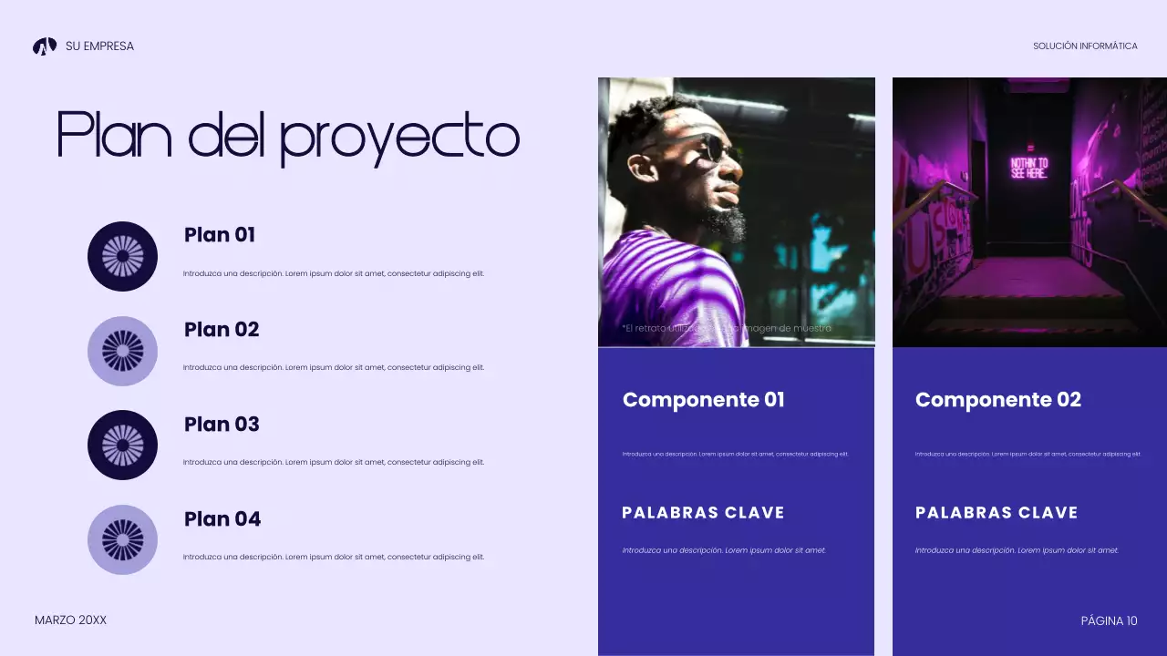 Presentación de tecnología moderna azul