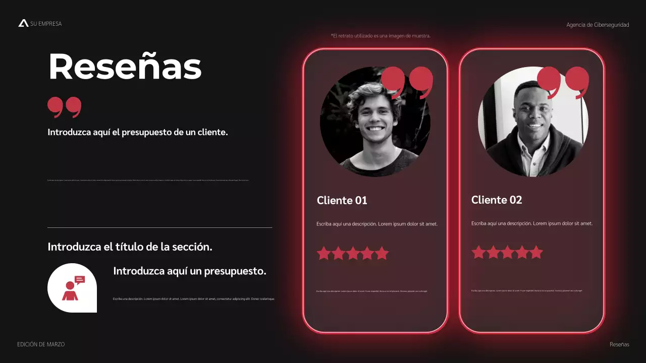 Promoción de ciberseguridad moderna en rojo