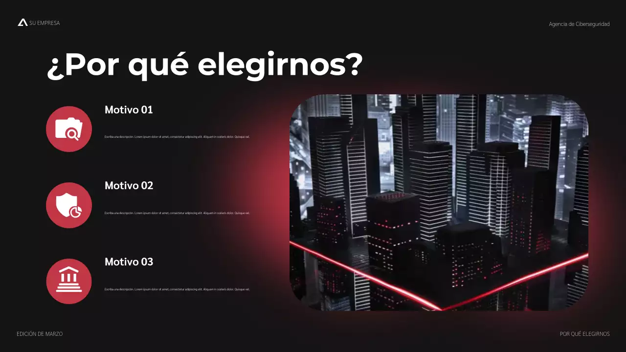 Promoción de ciberseguridad moderna en rojo