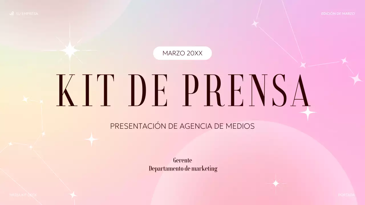 Presentación multimedia elegante en tonos pastel