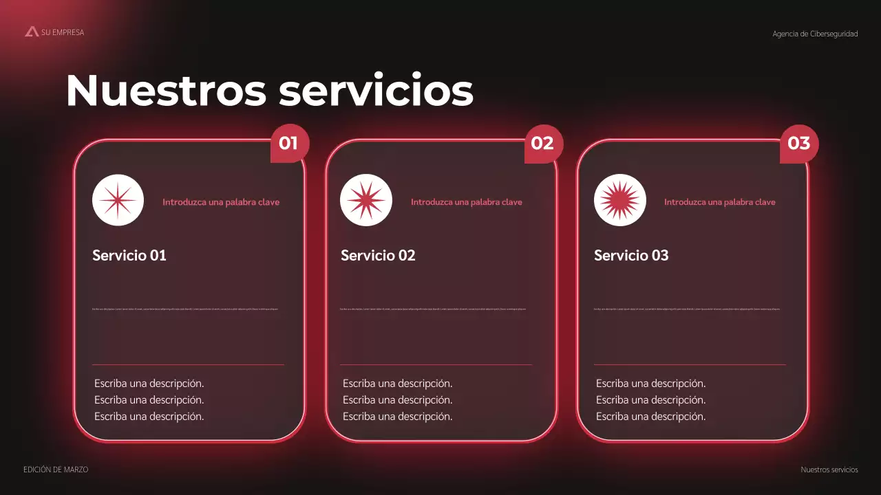 Promoción de ciberseguridad moderna en rojo