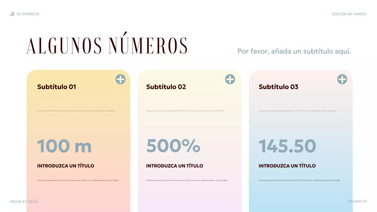 Presentación multimedia elegante en tonos pastel