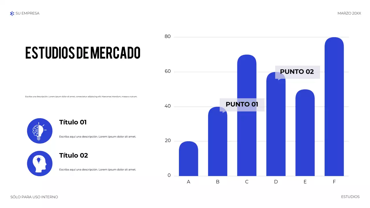 Presentación de tecnología geométrica azul
