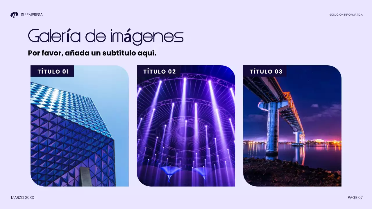 Presentación de tecnología moderna azul