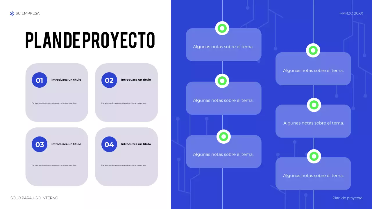 Presentación de tecnología geométrica azul