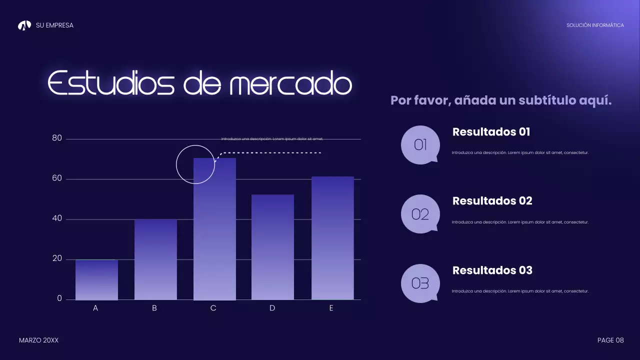 Presentación de tecnología moderna azul