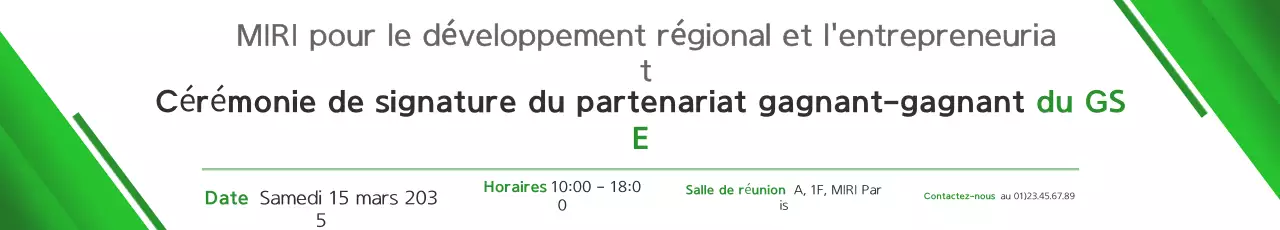 Cérémonie de signature de l'accord Green Clean