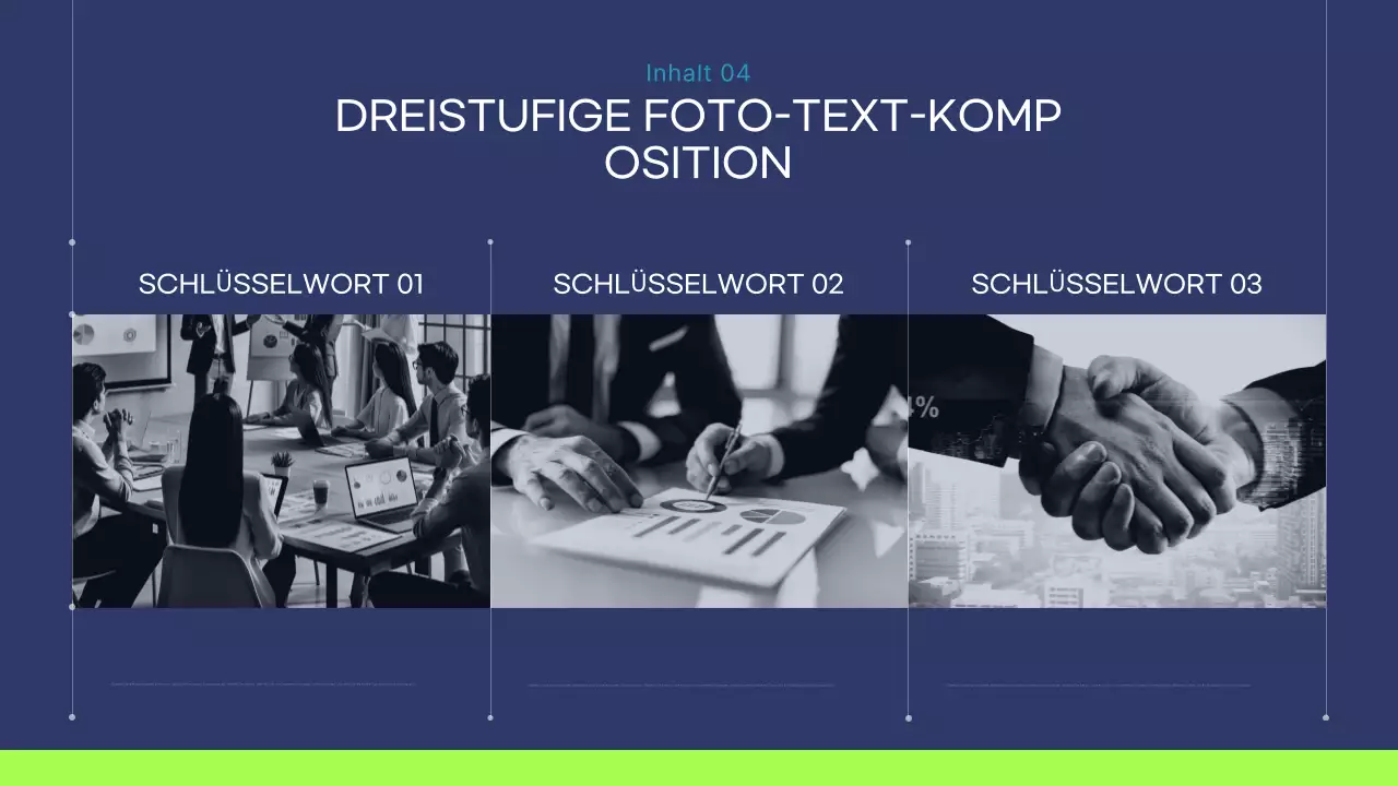 Blauer moderner Geschäftsbericht