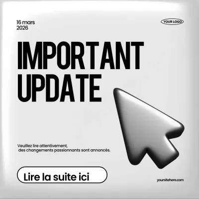 notification de mise à jour moderne argentée