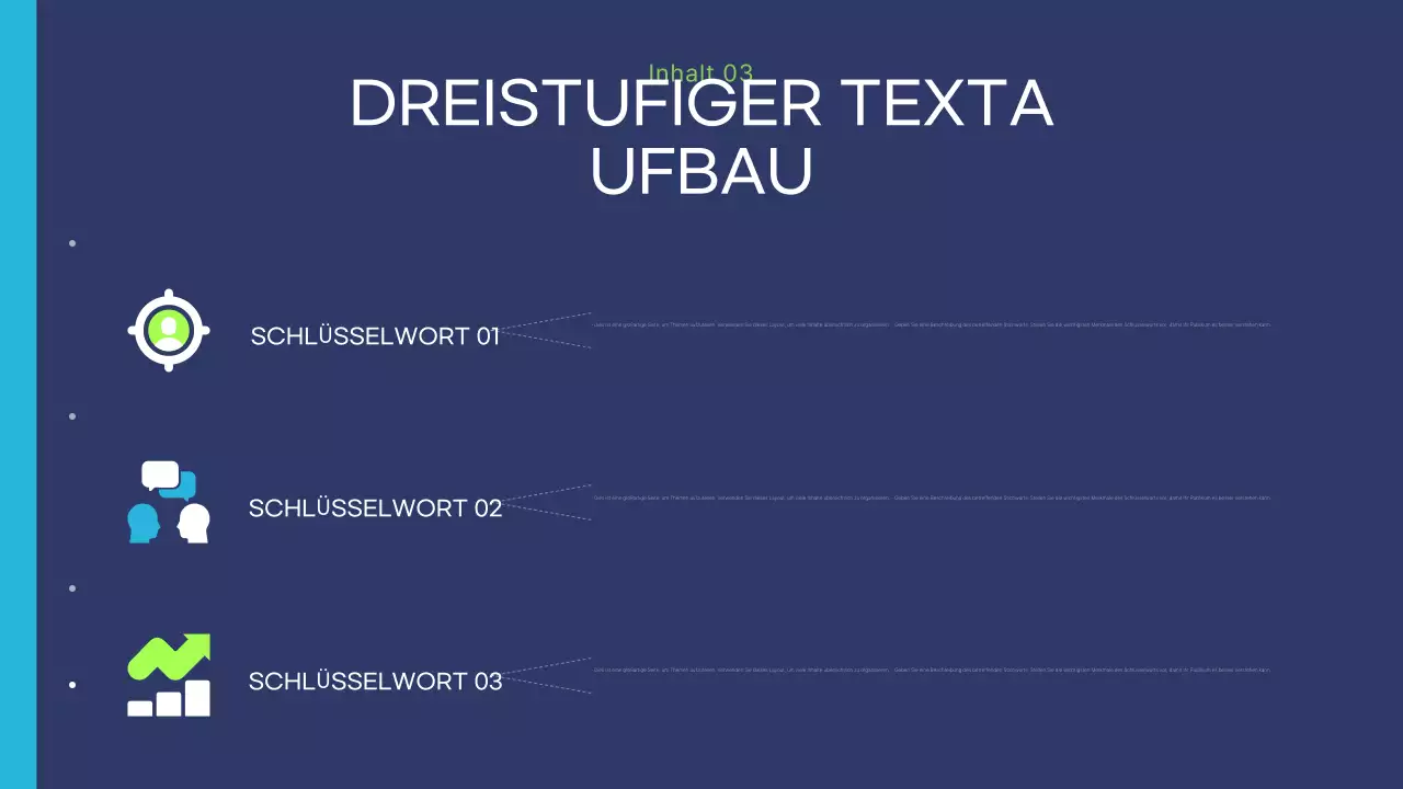 Blauer moderner Geschäftsbericht