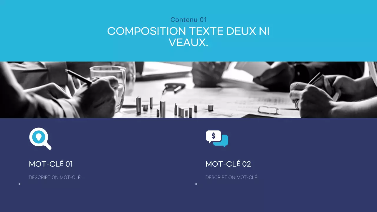 Rapport d'activité moderne bleu