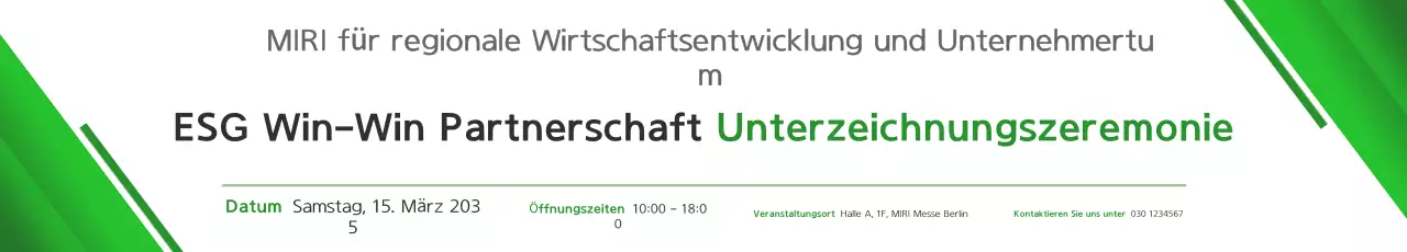 Zeremonie zur Green Clean-Vereinbarung